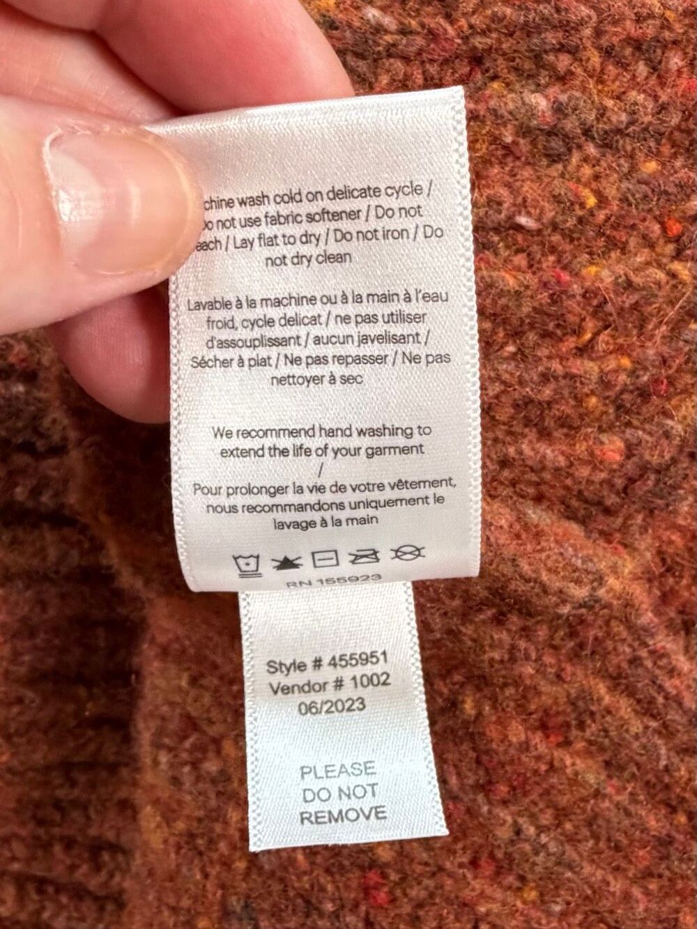 Krimson Klover Snowcat 1/4 Zip Sweater Size Medium Merino Alpaca Rust Stripe Ski - Picture 11 of 11